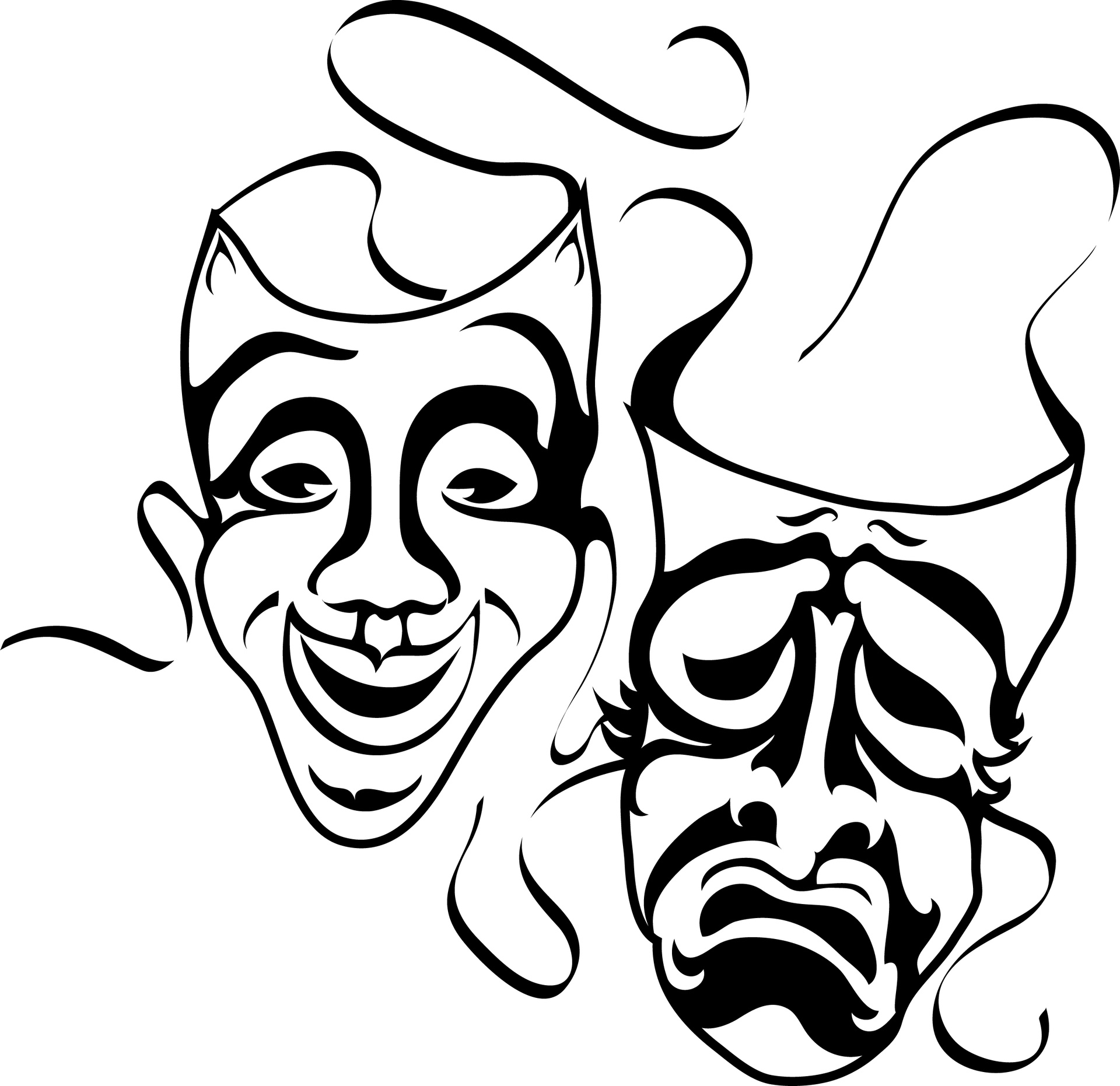 Mask clipart black and white 6 » Clipart Station.