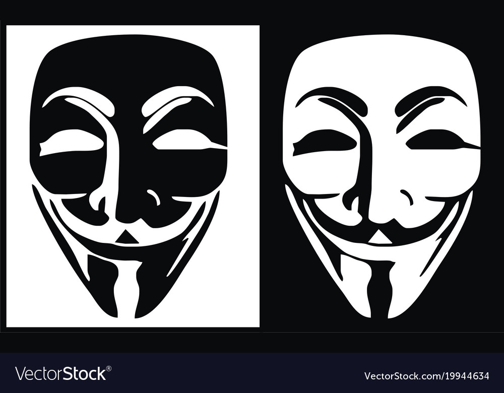Anonymous mask logo hacker icon design imag.