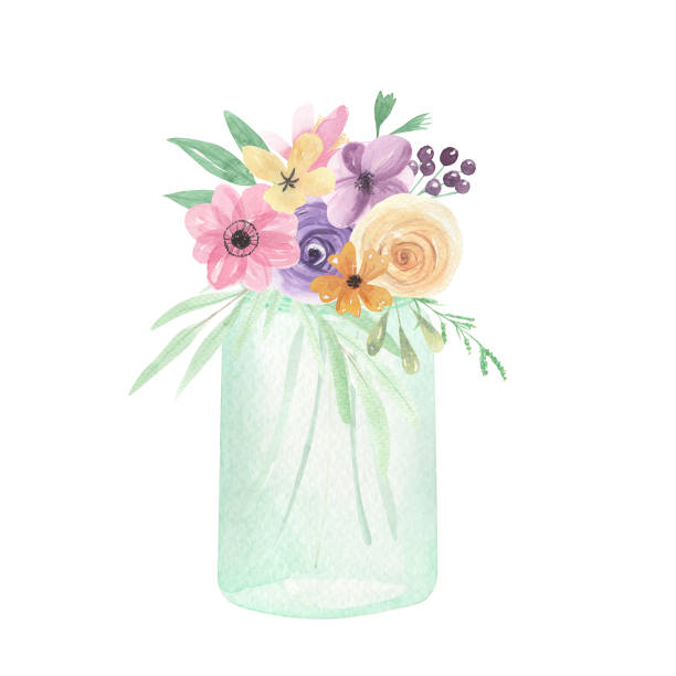 Mason Jar Flowers Clipart Free Cliparts Download Images On Clipground