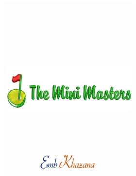 The Mini Masters Golf Logo Embroidery Design.