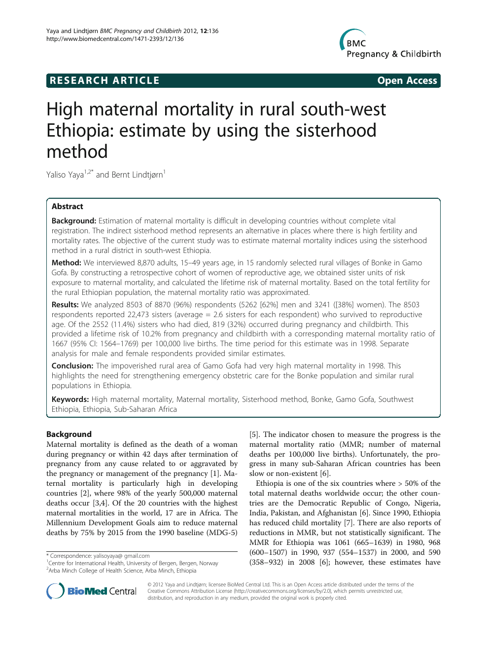 High maternal mortality in rural south.
