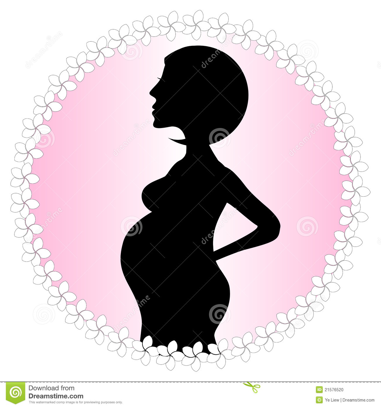 Pregnant Silhouette Clipart.