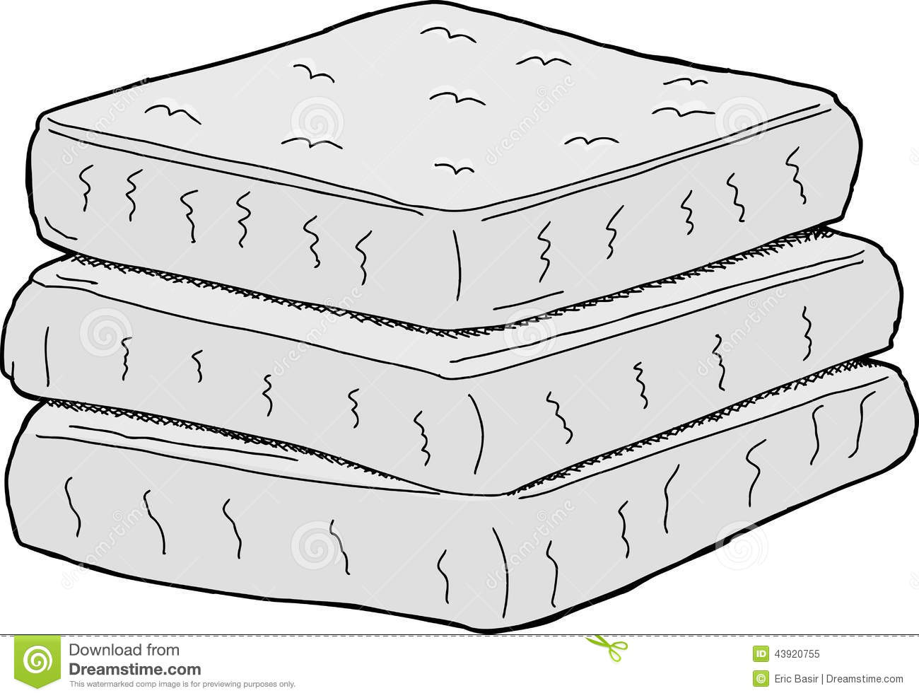 mattress and box cartoon
