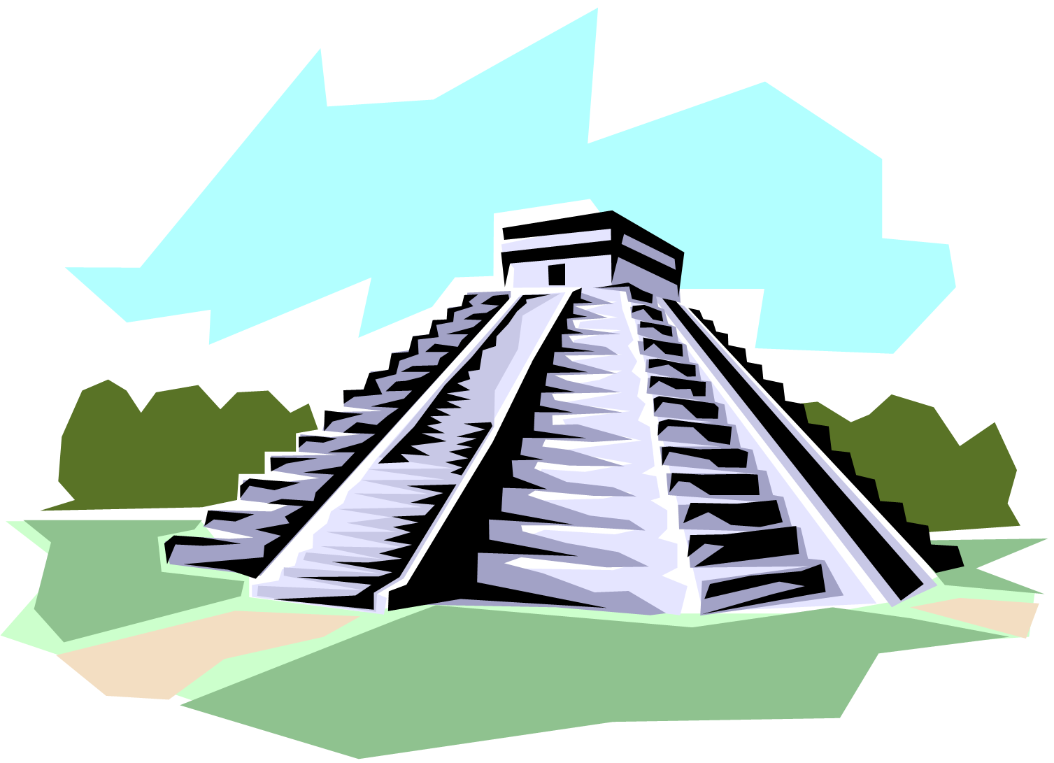 Mayan Pyramid Clipart.