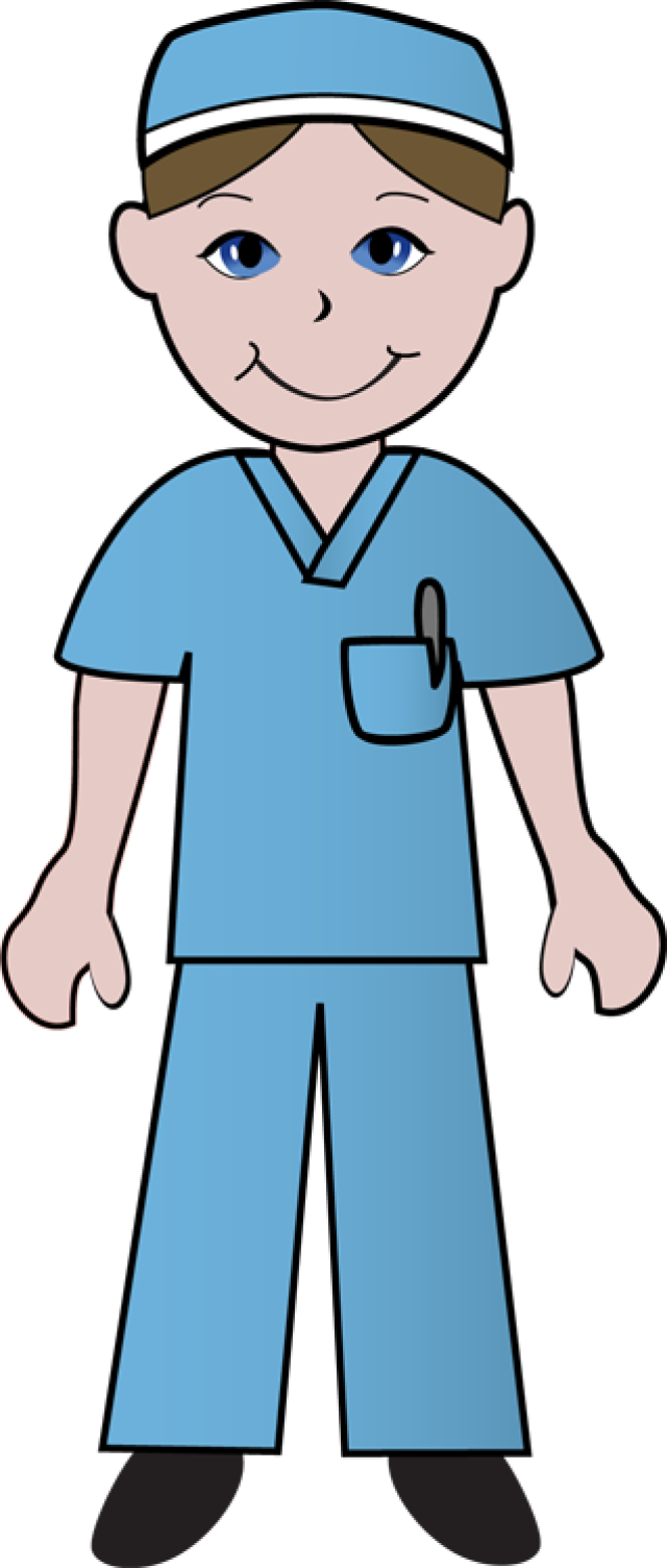 Free Clip Art Of Doctors And Nurses Nurse In Blue Scrubs.