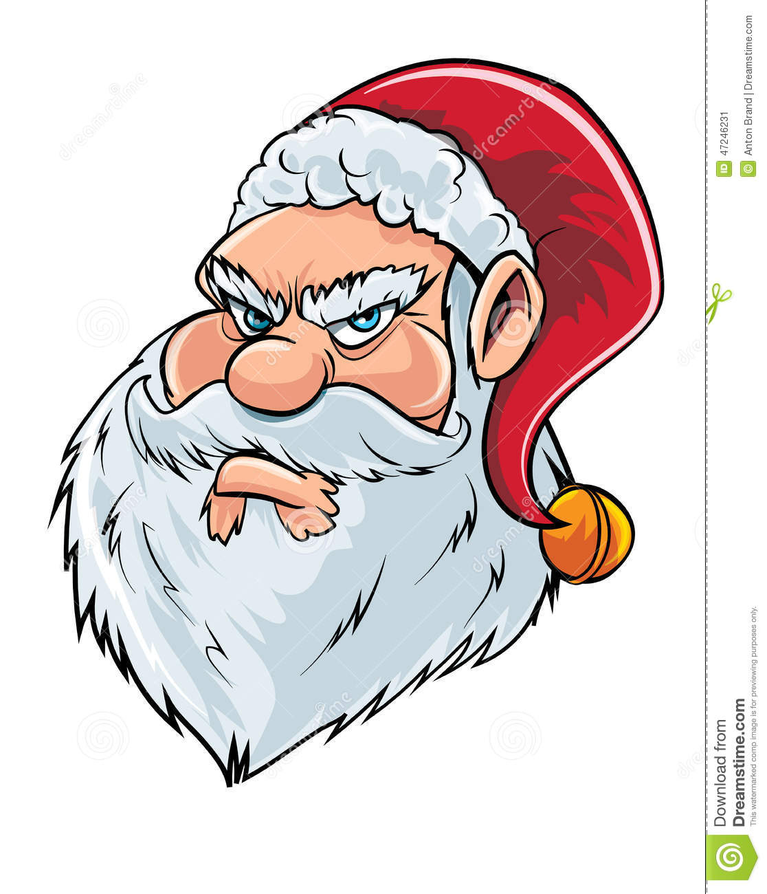 Mean Santa Claus Clipart.