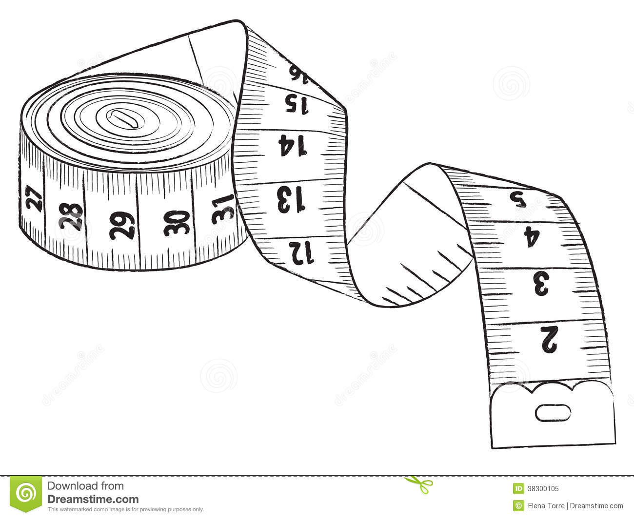 Measuring Tape Clipart Black And White.