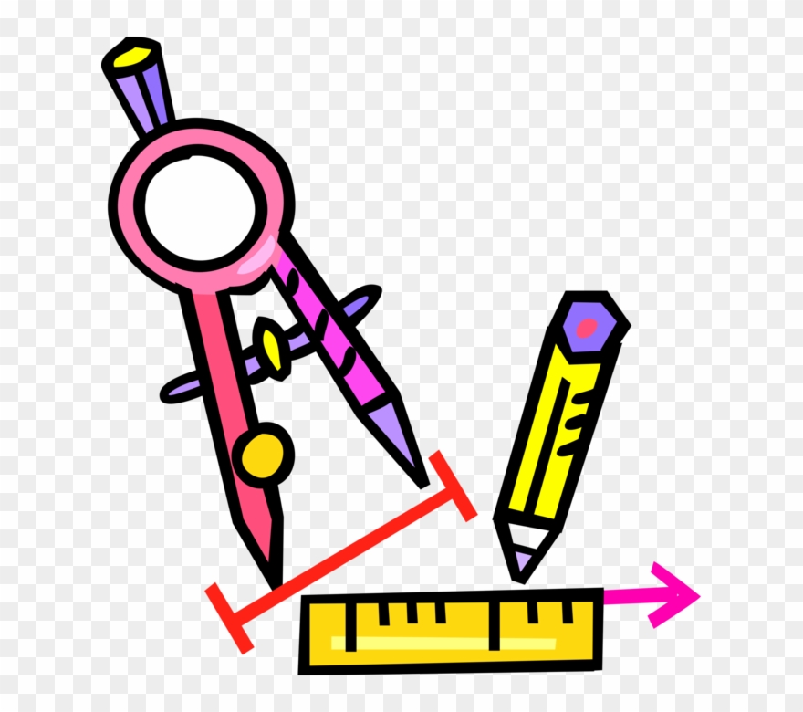 Vector Illustration Of Measurement Compass Used In.