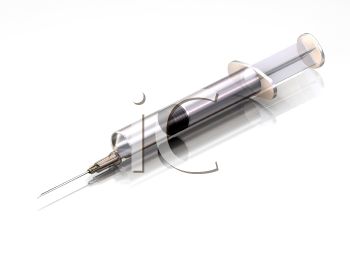 Royalty Free Clip Art Image: Realistic 3D Syringe with a.