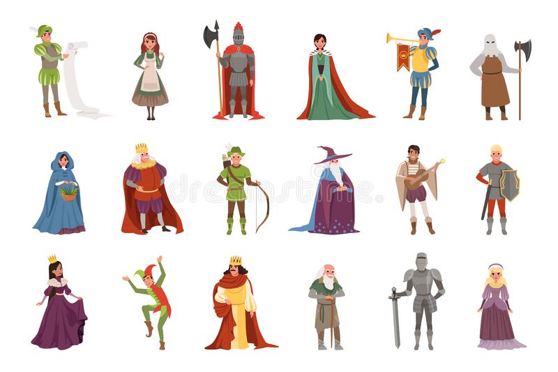 Medieval People Stock Illustrations.