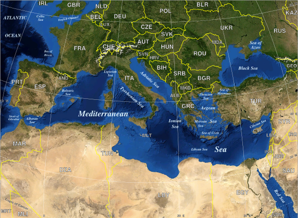 Mediterranean Sea Political Map Clip Art at Clker.com.
