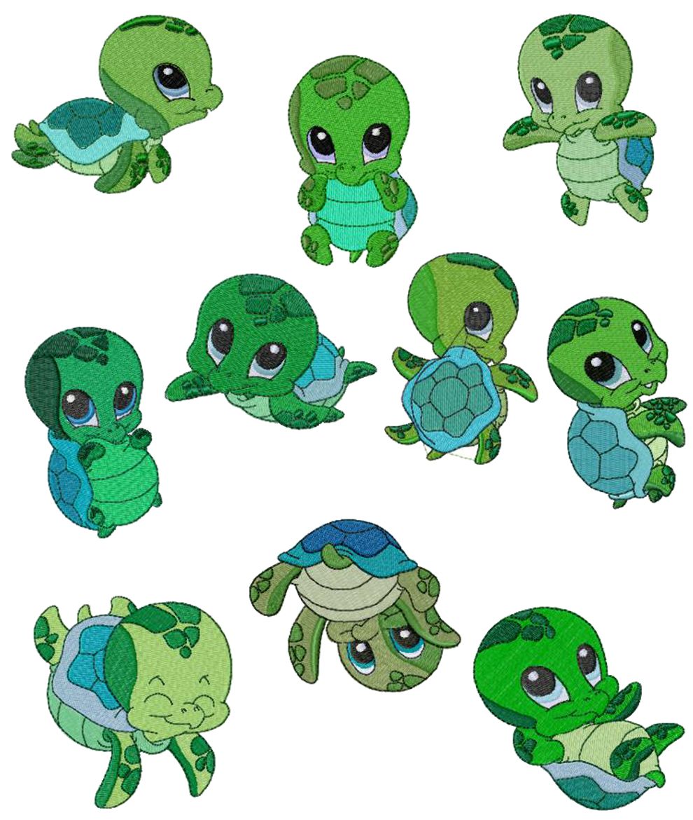 Cute Baby Turtle Clipart.
