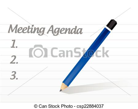 meeting agenda illustration design.