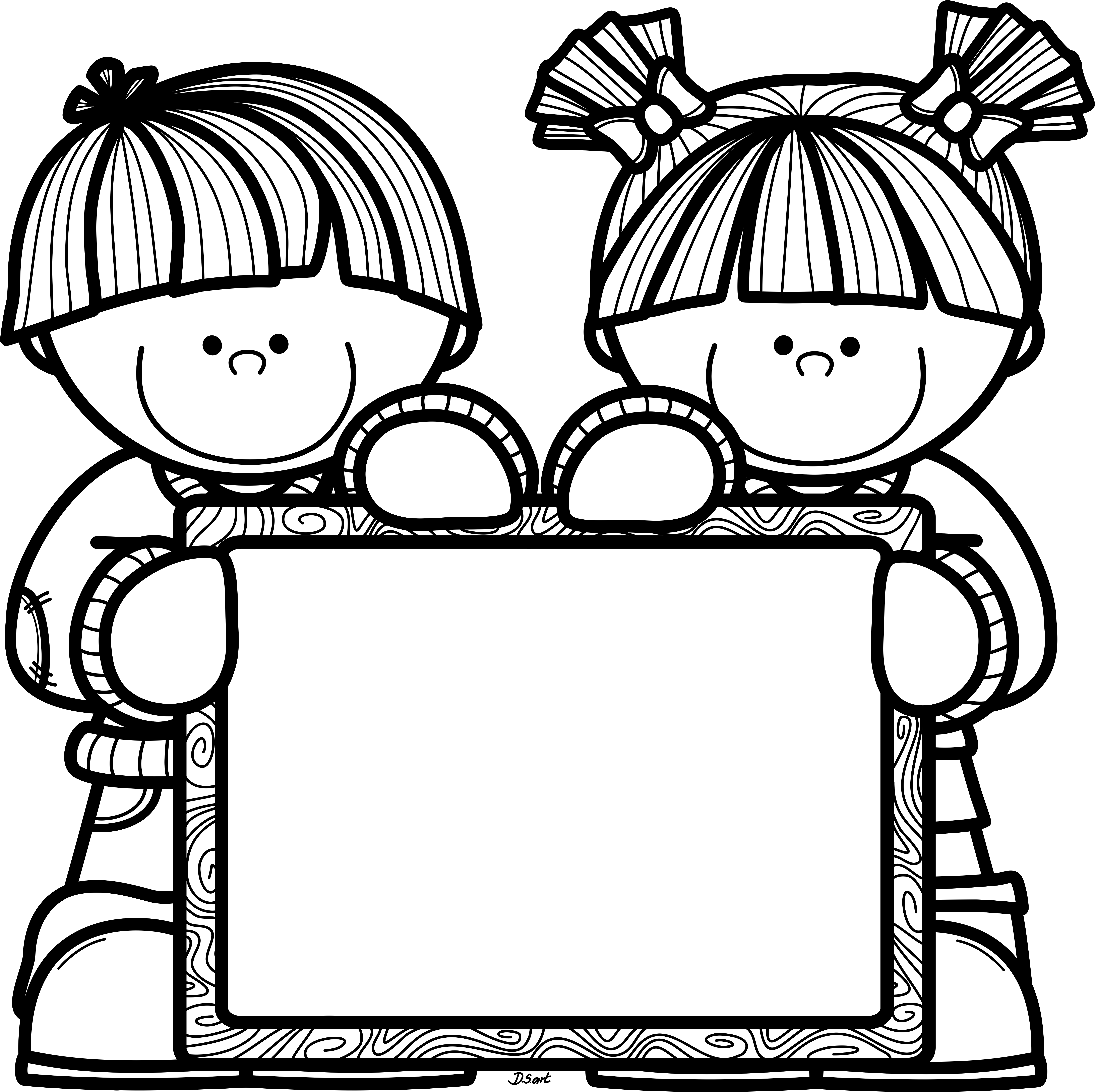 Crealo Tu *✿* Clipart Black And White, Slate, Hello.