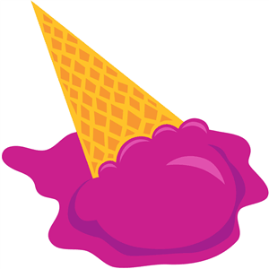 Silhouette Online Store: melting ice cream cone.