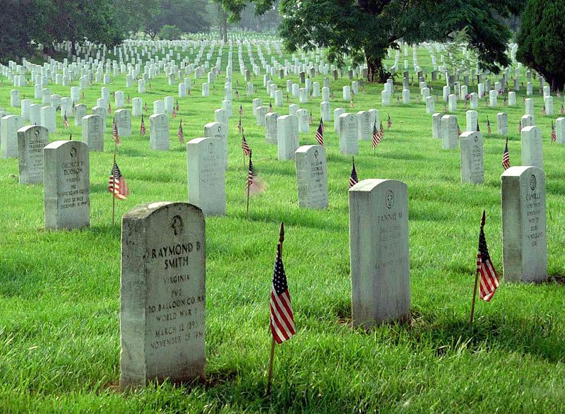 Memorial Day Arlington National Cemetery Public Domain Clip Art.