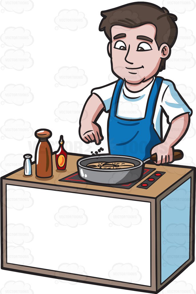 Men Cooking Clipart.