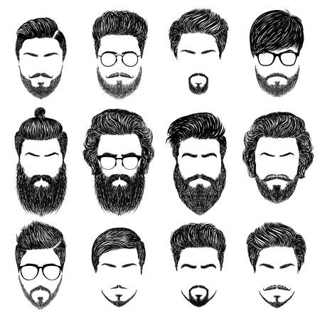 33,730 Men Hair Style Stock Vector Illustration And Royalty.