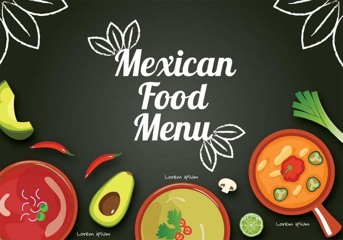 Free Mexican Food Menu Vector Template.