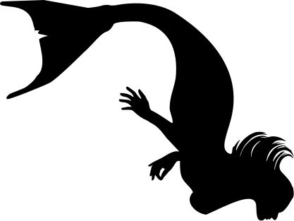 Download mermaid tail silhouette black and white clipart 20 free ...