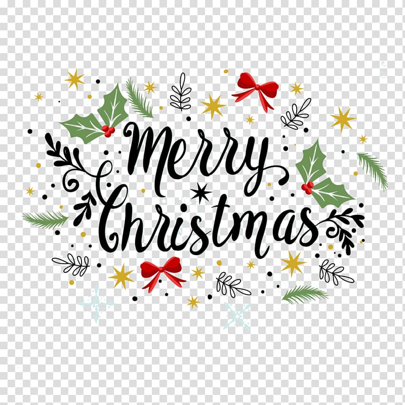 Merry Christmas text, Christmas Greeting & Note Cards.
