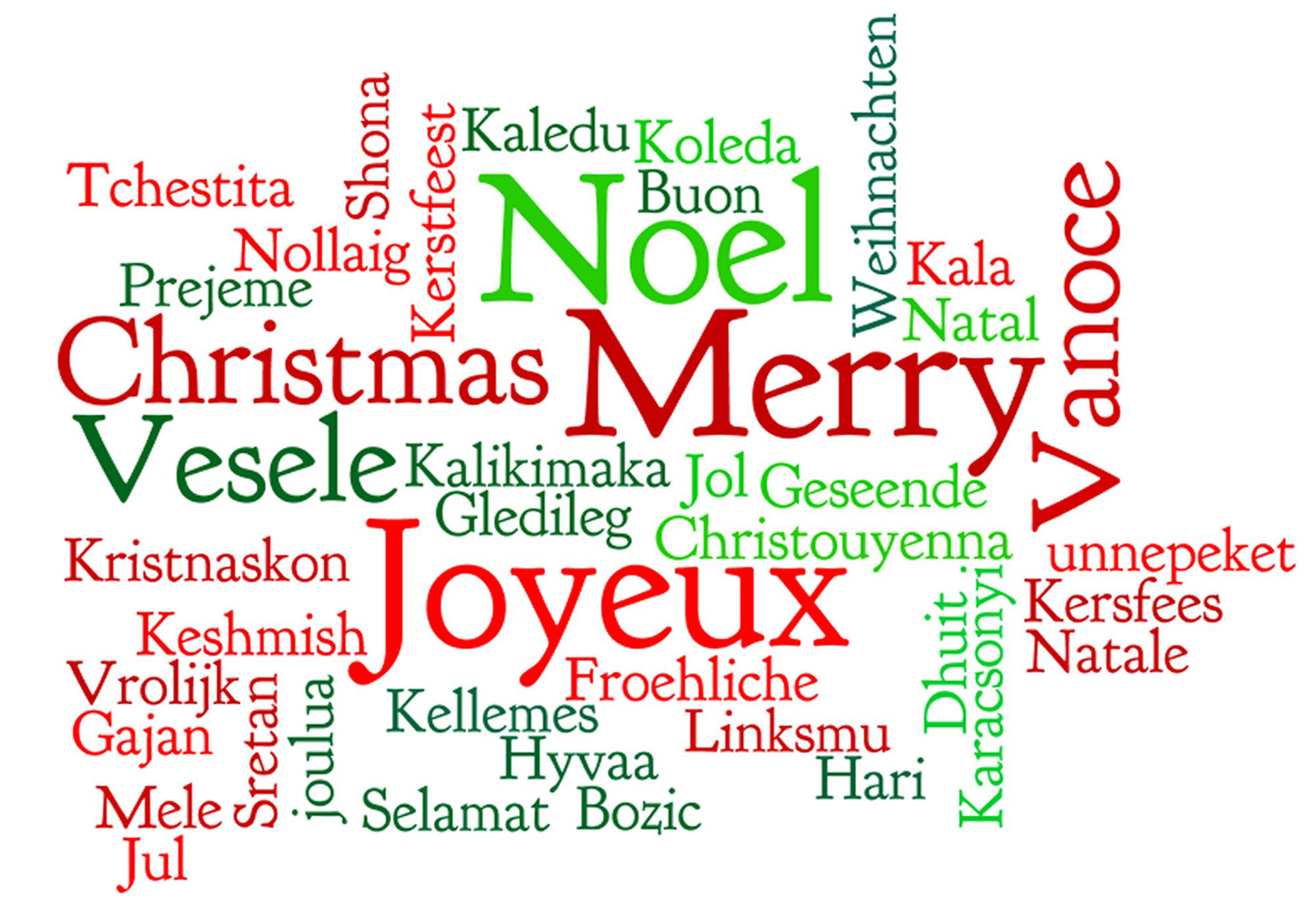 Merry Christmas In Different Languages Printable