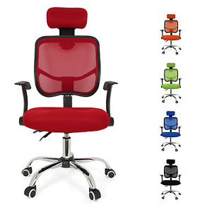 Height Adjustment Office Computer Desk Chair Chrome Mesh Seat.