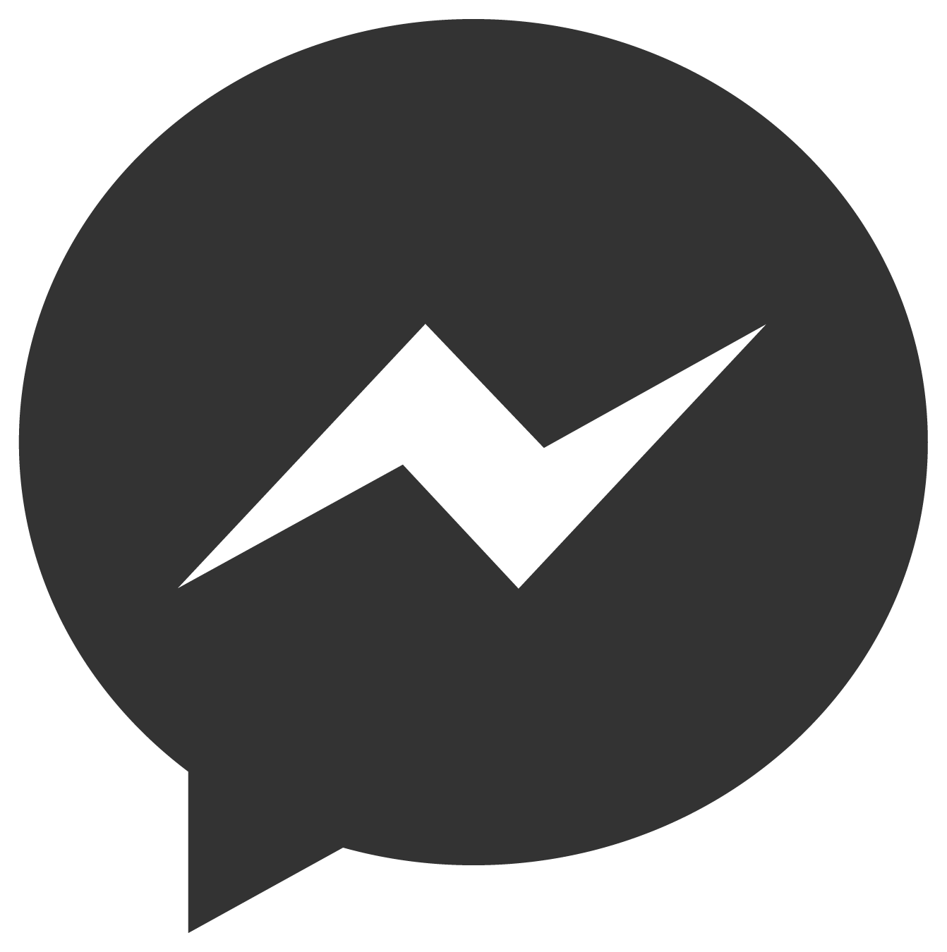 Black Facebook Messenger Logo #44115.