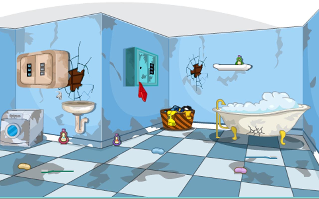 3D Escape Messy Bathroom for Android.