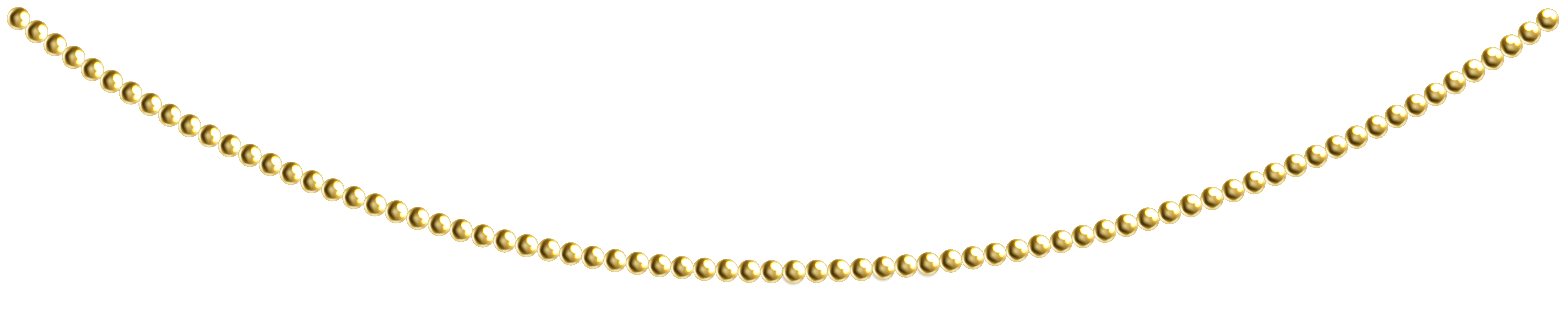 Gold Beads Decoration PNG Clip Art Image.