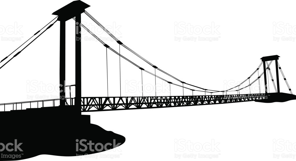 Modern Metal Bridge stock vector art 673103940.