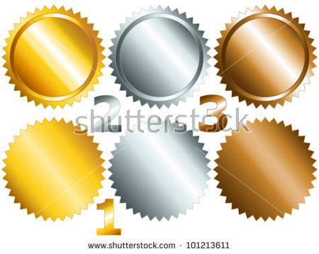 Gold Silver Bronze Stock Images, Royalty.