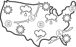 Meteorologist clipart black and white.