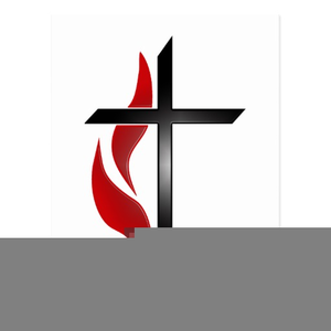 Methodist Flame And Cross Clipart.