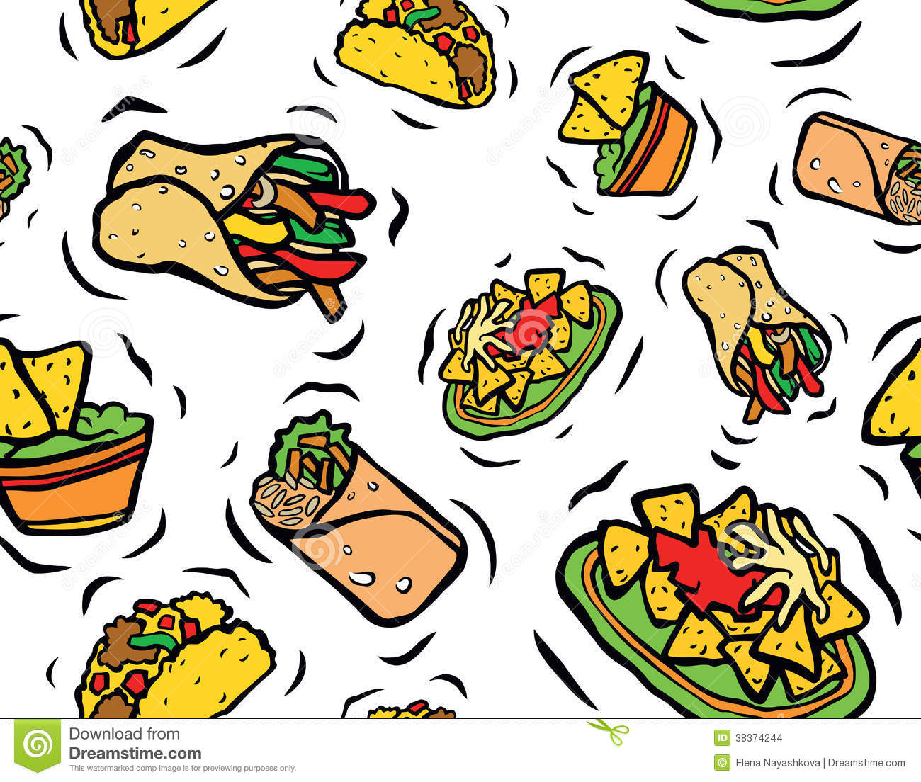 Mexican Food Clipart Cartoons.