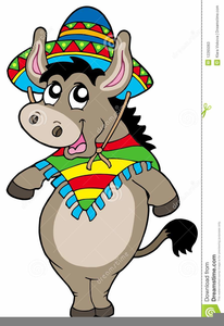 Clipart Mexican Donkey.