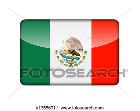 The Mexican flag Clip Art.