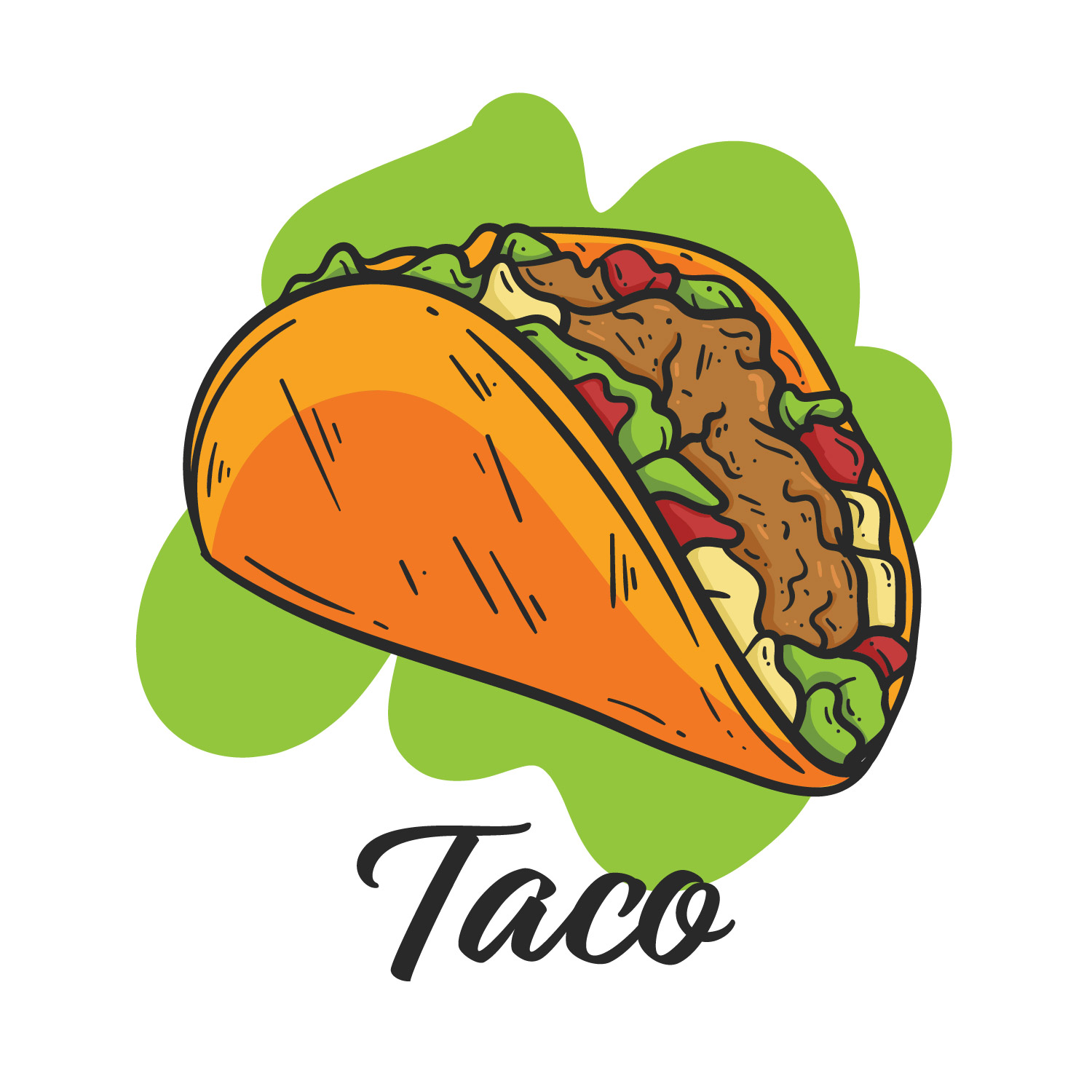 Taco, Mexican Food Menu.