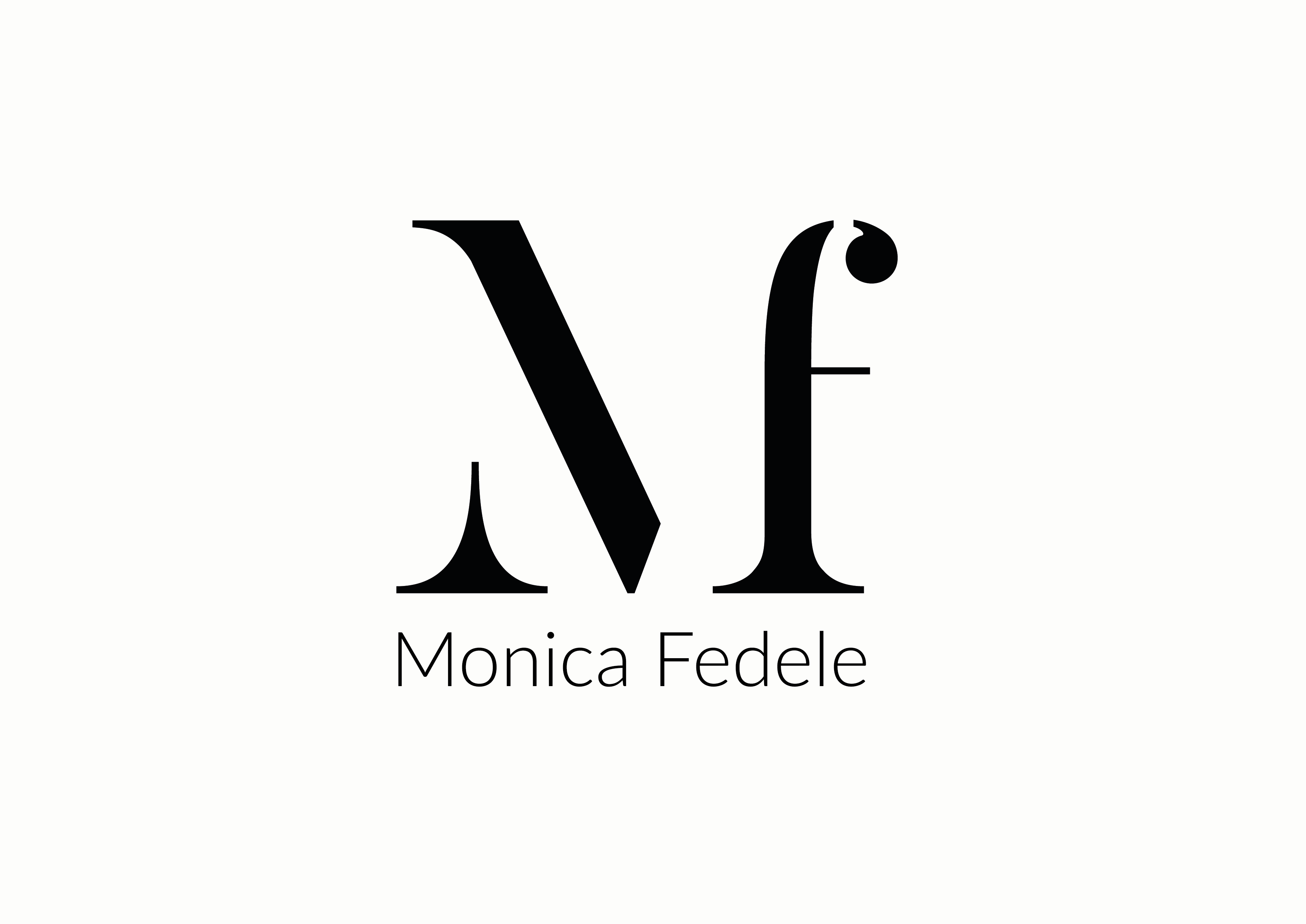 Mf logo design, mf logo monica fedele.