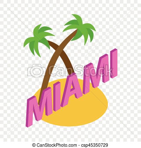 Miami isometric icon.