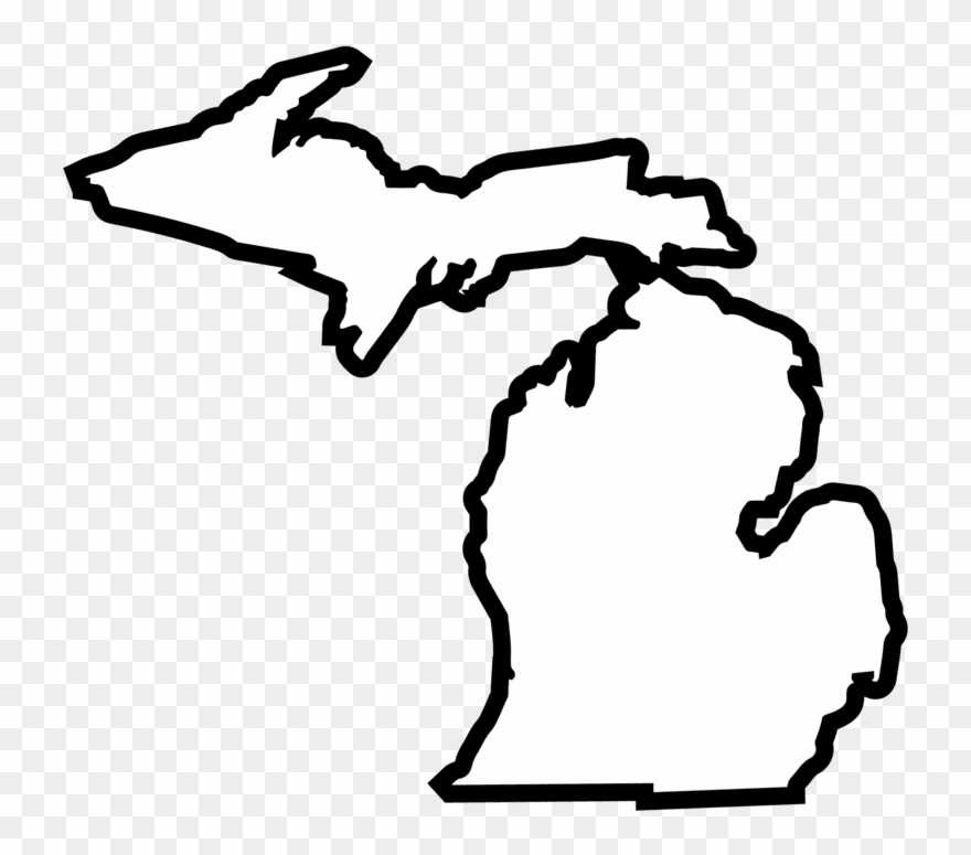 Michigan Map Outline Clip Art At Clker Com Vector Cli 2586