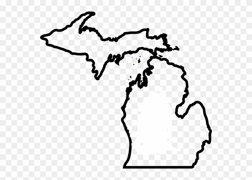 Michigan Map Thick Outline Clip Art At Clker Com.