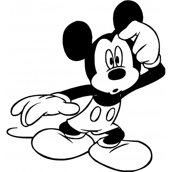 Mickey Mouse Clipart Black And White.