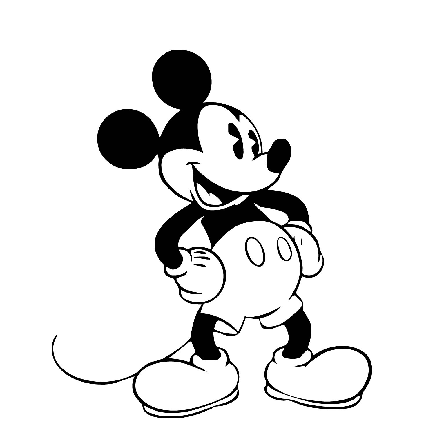 Mickey Mouse Clipart Black And White & Mickey Mouse Black And.