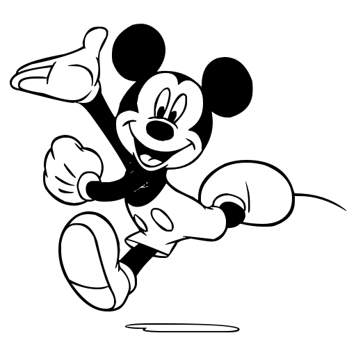 Mickey mouse black and white white mouse clipart.