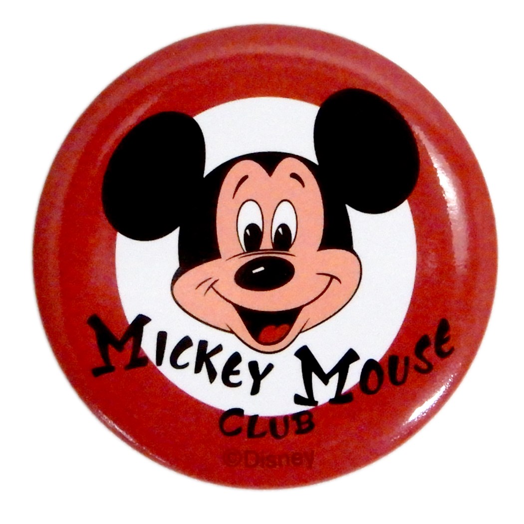 Canned Mickey Mouse badge 44mm perception badge MICKEY MOUSE CLUB logo mark  Disney Sun.