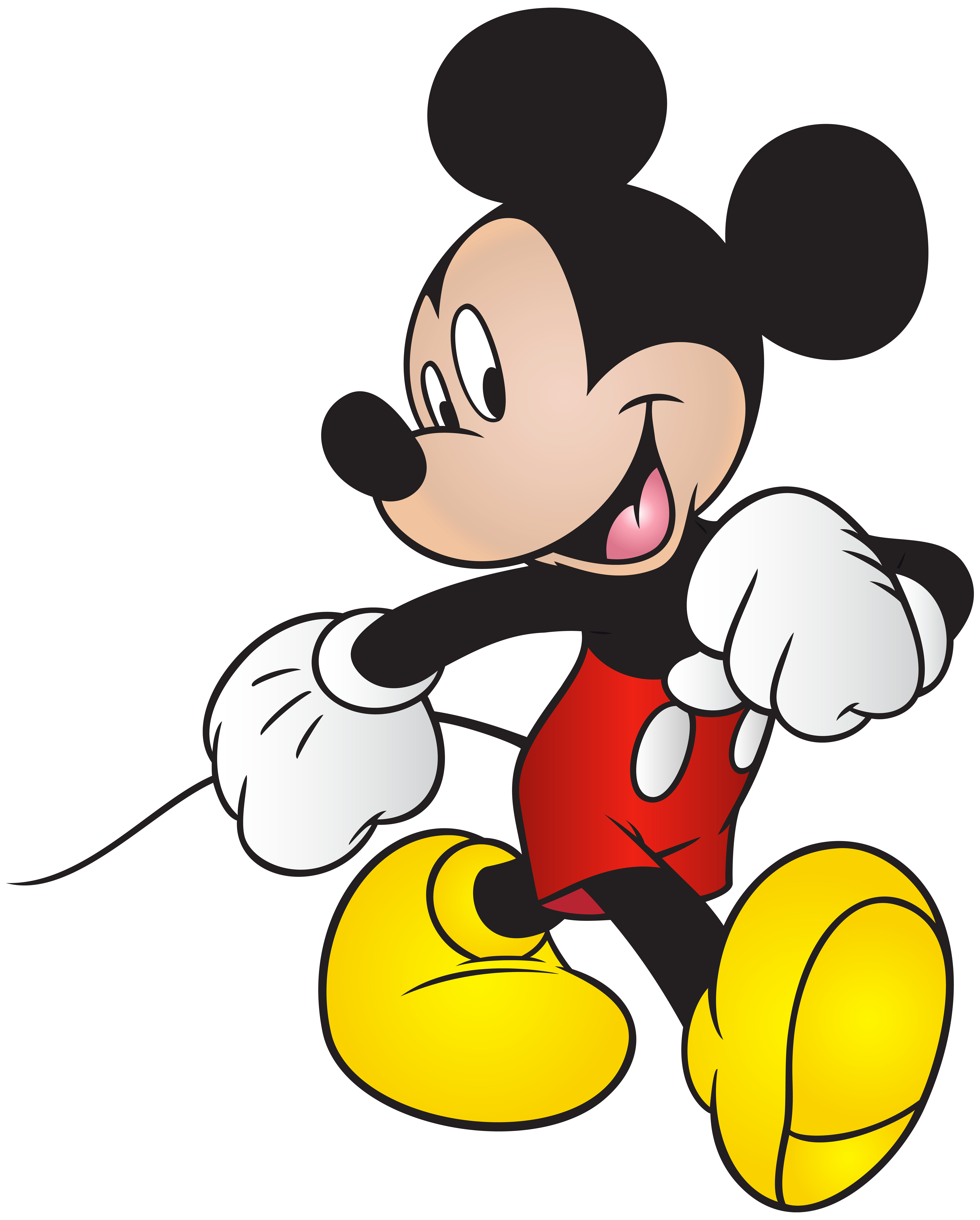 Mickey Mouse Free PNG Clip Art Image.
