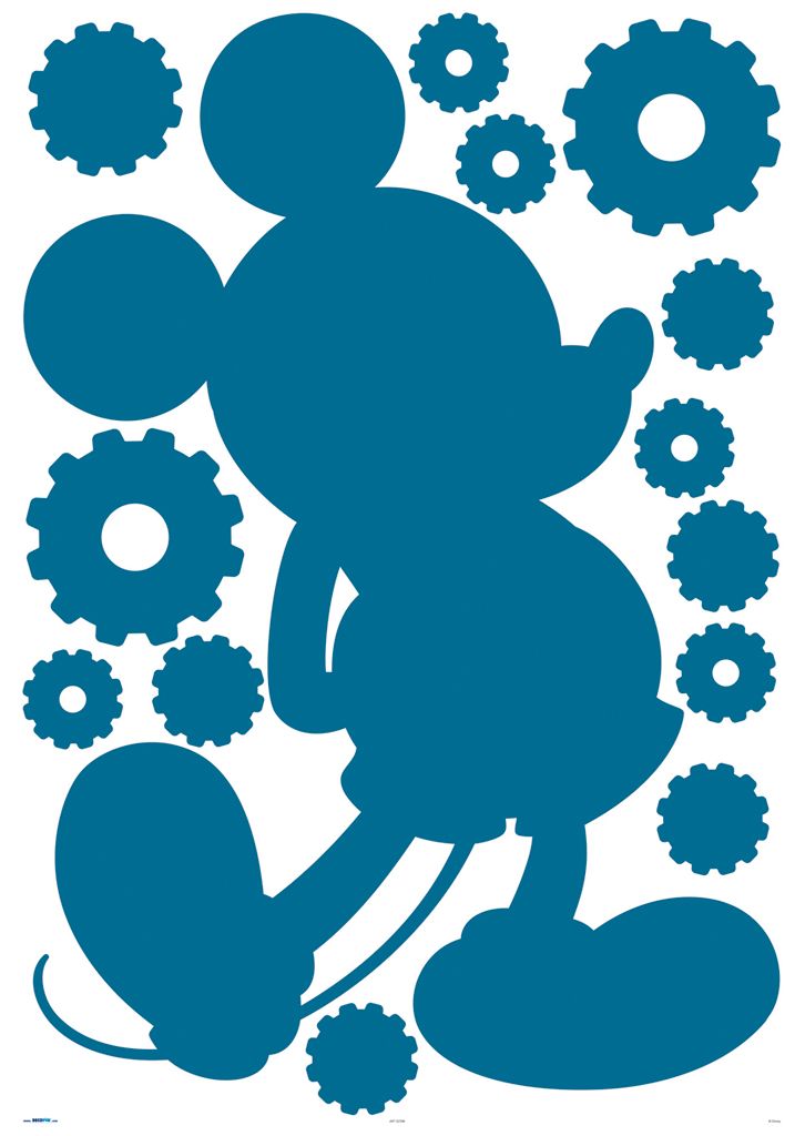 Mickey Mouse Head Silhouette Vector.