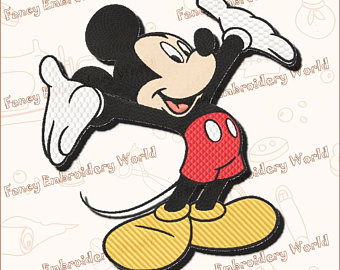 Mickey mouse embroidery design.