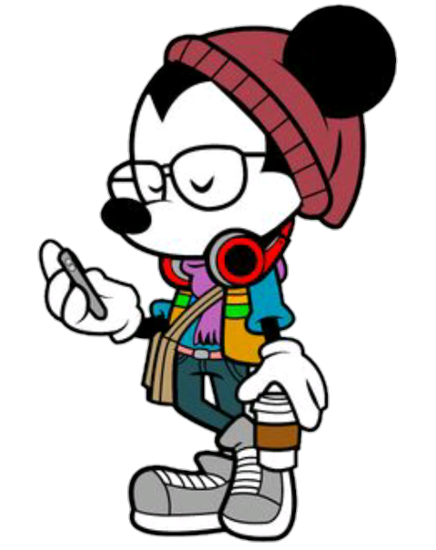 Mickey Mouse Minnie Mouse Hipster Clip art Image.